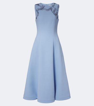 Rebecca Vallance Vestido midi Aylin de crep&eacute; adornado