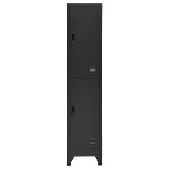 Berkfield Home Locker Cabinet Anthracite 38x45x180 cm Steel in Black | Size: 38 x 45 x 180 cm