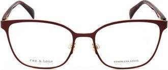 Rag & Bone Ladies Red Rectangular Eyeglass Frames RNB3058/G