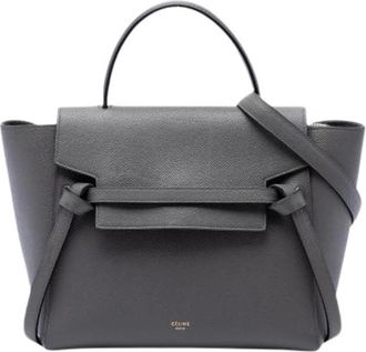 Celine Pre-owned Satchel - Dames - Vintage Heuptassen - Grijs - ONE Size - Leer - Vintage