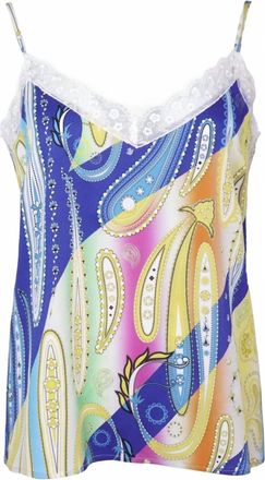 Mucho Gusto Womens Multi Color Cami Top In Paisley