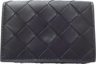 Bottega Veneta Black Intrecciato Wallet (Tri-Fold) (Pre-Owned)