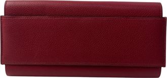 Hermès Red Color Long Wallet (Bi-Fold) (Pre-Owned)