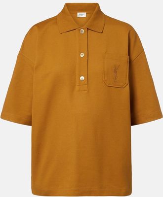 Saint Laurent Cassandre cotton polo shirt