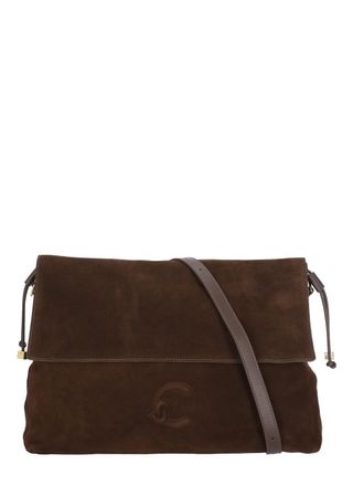 Coccinelle Medium Shoulder Bag with Flap Closure and Drawstring Details