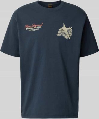 PME Legend Relaxed Fit T-Shirt mit Label-Prints und Rundhalsausschnitt in Anthrazit, Gr&ouml;&szlig;e XXXL