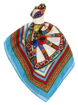 Dolce & Gabbana Multicolor Carretto Printed Scarf