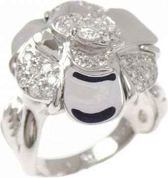 Chanel White Gold White Gold (18K) Band Ring (Pre-Owned)