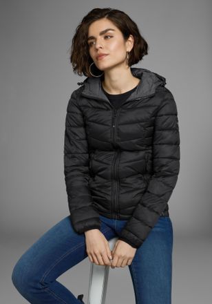 Polarino Steppjacke POLARINO, Damen, Gr. 34, schwarz, Web, Obermaterial: 100% Polyamid. Futter: 100% Polyamid. Wattierung: 100% Polyester, eingefasste Kante, J