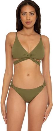 BECCA by Rebecca Virtue BECCA by Rebecca Virtue Wrap Bra Womens Green Twist Front Swimwear JDM1040