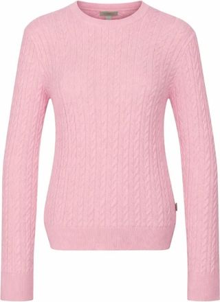 Barbour Hartland Crew Neck Jumper - Dames - Ronde hals truien - Roze - L - Katoen - Truien & Vesten