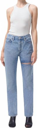 A Gold E Lana Mid Rise Vintage Straight Leg Jeans In Clash
