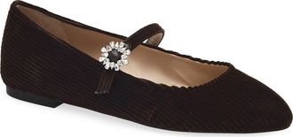 Stuart Weitzman Aura May Jane Flat in Espresso at Nordstrom Rack, Size 10.5