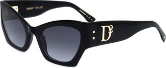 Dsquared2 Womens 55 mm Black Sunglasses