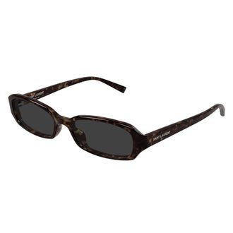 Saint Laurent Erin Zonnebril - unisex - Accessoires - Bruin - Maat: 52 MM Nylon