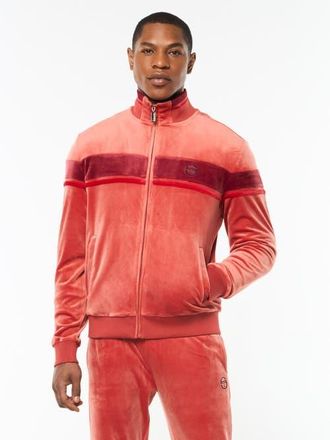 Sergio Tacchini Damarindo Velour Track Jacket in Hot Sauce at Nordstrom, Size Xxx-Large