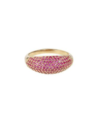 Tiramisu 14K Over Silver 1.13 Ct. Tw. Synthetic Ruby Ring