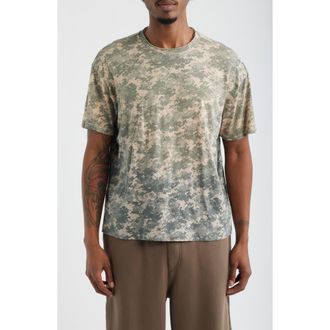 Elwood Slub Print Cotton Crewneck T-Shirt in Digi Camo at Nordstrom, Size Xx-Large