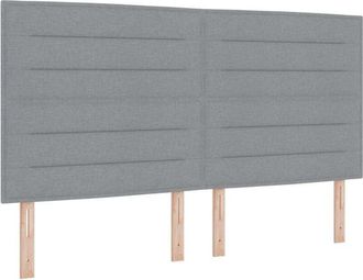 vidaXL Cama Tipo Box Spring Con Colch&oacute;n Gris Claro 180 X 200 Cm Tela Vidaxl