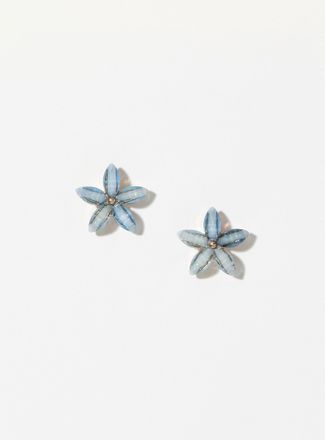 Simons Womens Gleaming flower earrings