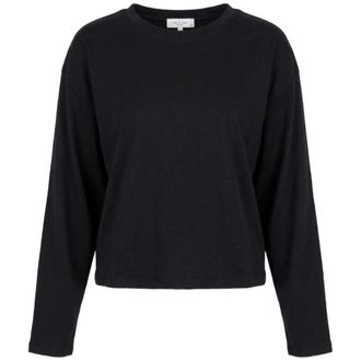 Rag & Bone Womens Kelly Boxy Long Sleeve Tee, Black