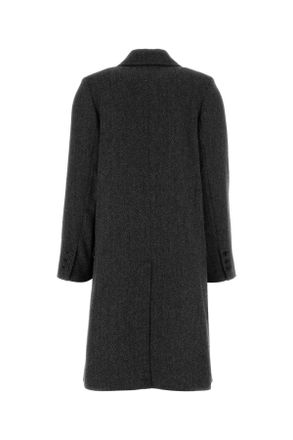 A.P.C. Womens Ginny Coat Gray Wool Nylon