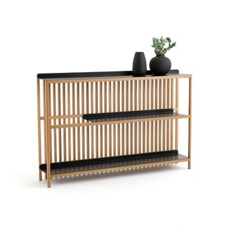 La Redoute Interieurs Console met latten in massief eik en metaal, Jac