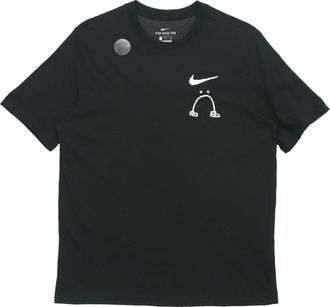 Nike Mens Nike Smiling Face Casual Short Sleeve Black T-Shirt AO0624-010