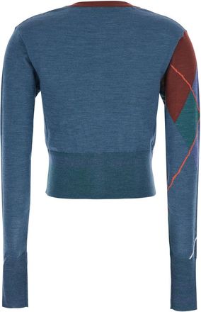 Vivienne Westwood Argyle-Patterned Wool Cardigan - Blue