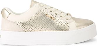 Carvela Womens Statement Laser Sneakers - Gold - Size UK 8
