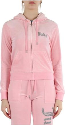 Juicy Couture Hoodies & sweatvesten, Dames, Roze, M, Polyester, Zip-throughs
