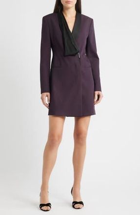 BOSS Danjana Long Sleeve Virgin Wool Blazer Dress in Dark Carmine at Nordstrom Rack, Size 16