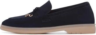 Cesare Gaspari Platform Moccasins Aurelia - Dames - Loafers - Blauw - 37 EU - Leer - Schoenen