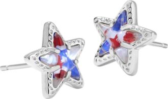 Kendra Scott Womens Cassidy Stud Earring In Silver Star