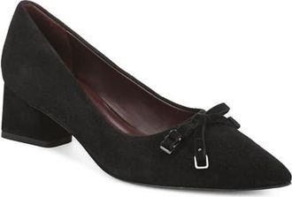 Franco Sarto Racer Faux Leather Pump in Black Suede at Nordstrom, Size 7.5