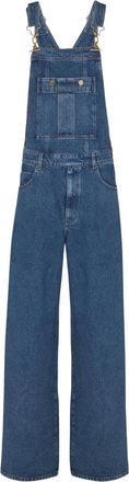 Balmain Denim jumpsuit met T-bandsluiting - Blauw