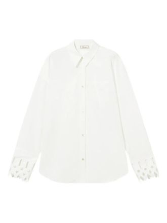 Blumarine dropped-shoulder shirt - women - Polyester/Cotton - 42 - White