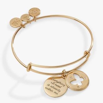 Alex and Ani Hidden Message Butterfly Affirmation Bangle in Gold at Nordstrom
