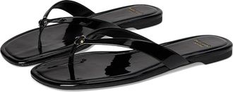 Kate Spade New York Spade Flower Flip Flop Sandal Womens Wedge Shoes Black : 7.5 M, Leather
