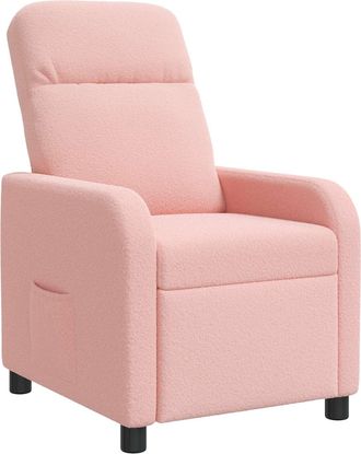 vidaXL Recliner Rosa Boucl&eacute; Vidaxl