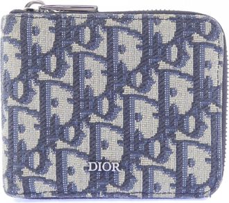 Dior Beige Navy Bill Wallet (Bi-Fold) (Pre-Owned)