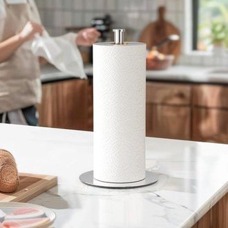 OEM Nthproducts, Soporte Para Rollos De Cocina, Independiente, Dise&ntilde;o Moderno, Color Plata, Almacenamiento De Cocina, Para Rollos Grandes