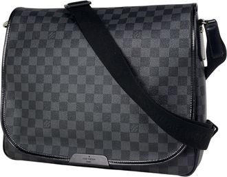 Louis Vuitton Black Damier Graphite Messenger Bag Shoulder Bag (Pre-Owned)