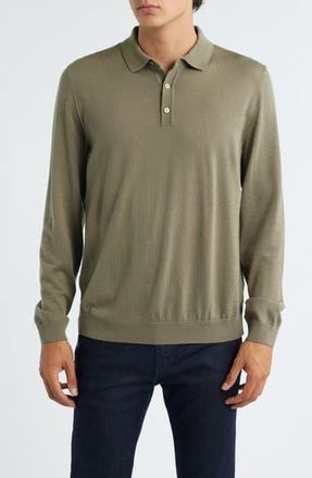 BOSS Lancione Wool Polo Sweater in Open Brown at Nordstrom Rack, Size Medium