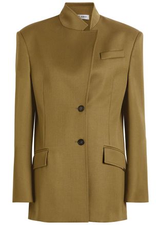 The Attico Wool Blazer - Khaki - 44 (UK12 / M)