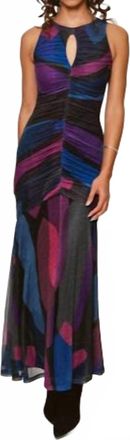 Hutch Julia Maxi Dress In Black Multi Mid Century