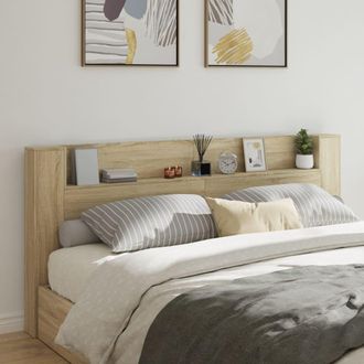 vidaXL Cabecero De Cama Con Led Roble Sonoma 220x16,5x103,5 Cm Vidaxl