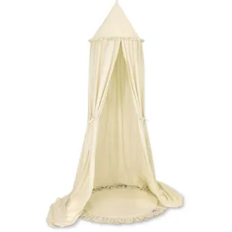 OEM Conjunto: Dosel Colgante De Algod&oacute;n Para Habitaci&oacute;n Infantil Y Alfombra Con Volante - Crema