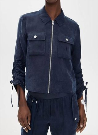 Cinq &agrave; Sept Dale Washed Twill Jacket In Navy