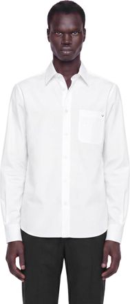Valentino V Gold Pocket Shirt in Oxford Cotton